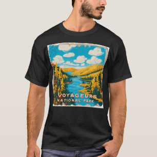 Voyageurs National Park Postkarte Vintage Retro Tr T-Shirt
