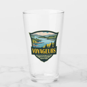 Voyageurs Nationalpark Illustration Retro Abzeiche Glas