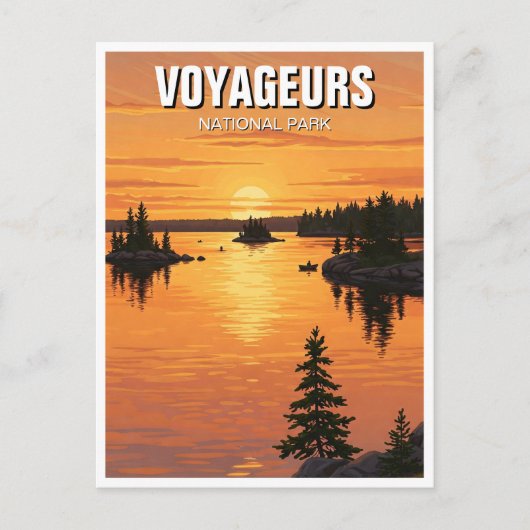 Voyageurs Nationalpark Minnesota Postkarte (Vorderseite)