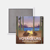 Voyageurs Nationalpark Minnesota Reiseplakat Magnet (Vorderseite/Rückseite)