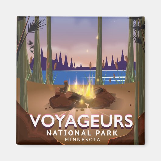 Voyageurs Nationalpark Minnesota Reiseplakat Magnet (Vorne)