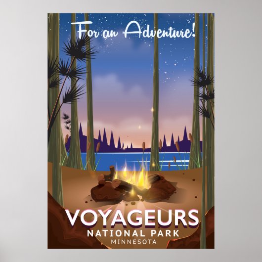 Voyageurs Nationalpark Minnesota Reiseplakat Poster (Vorne)