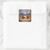 Voyageurs Nationalpark Minnesota Reiseplakat Quadratischer Aufkleber (Tasche)