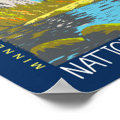 Voyageurs Nationalpark Minnesota Retro erschüttert Poster (Ecke)