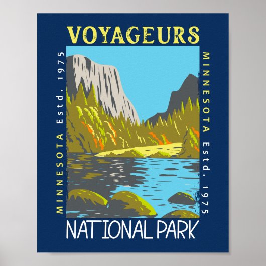 Voyageurs Nationalpark Minnesota Retro erschüttert Poster (Vorne)
