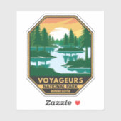 Voyageurs Nationalpark Minnesota Sonnenuntergang E Aufkleber (Blatt)