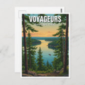 Voyageurs Nationalpark Minnesota Sunset Postkarte (Vorne/Hinten)
