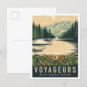 Voyageurs Nationalpark Minnesota USA Travel Postkarte
