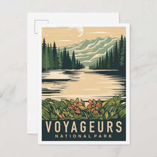 Voyageurs Nationalpark Minnesota USA Travel Postkarte (Vorne/Hinten)