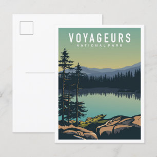 Voyageurs Nationalpark Minnesota USA Travel Postkarte
