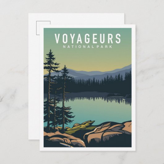 Voyageurs Nationalpark Minnesota USA Travel Postkarte (Vorne/Hinten)