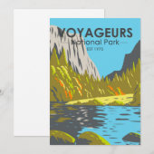 Voyageurs Nationalpark Minnesota Vintag Feiertagskarte (Vorne/Hinten)