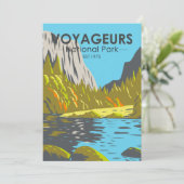 Voyageurs Nationalpark Minnesota Vintag Feiertagskarte (Stehend Vorderseite)