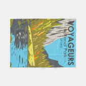 Voyageurs Nationalpark Minnesota Vintag Fleecedecke (Vorderseite (Horizontal))