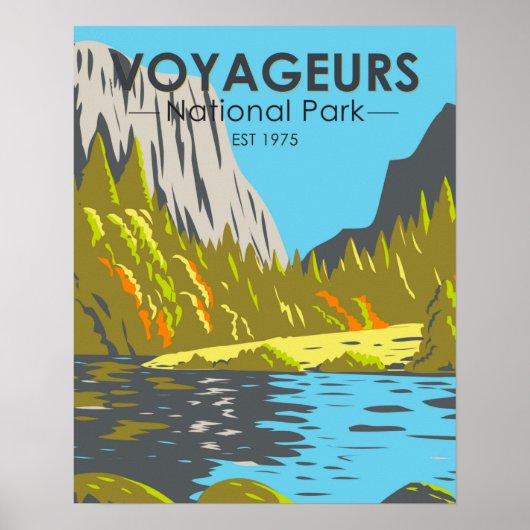 Voyageurs Nationalpark Minnesota Vintag Poster (Vorne)
