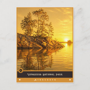 Voyageurs-Nationalpark Minnesota Vintage Postkarte