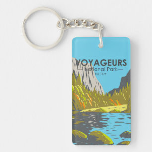 Voyageurs Nationalpark Minnesota Vintage Schlüsselanhänger