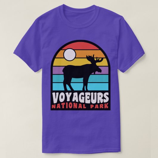 Voyageurs Nationalpark Moose Minnesota Abzeichen T-Shirt (Design vorne)