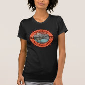 Voyageurs Nationalpark Moose Retro Kompass Emblem T-Shirt (Vorderseite)