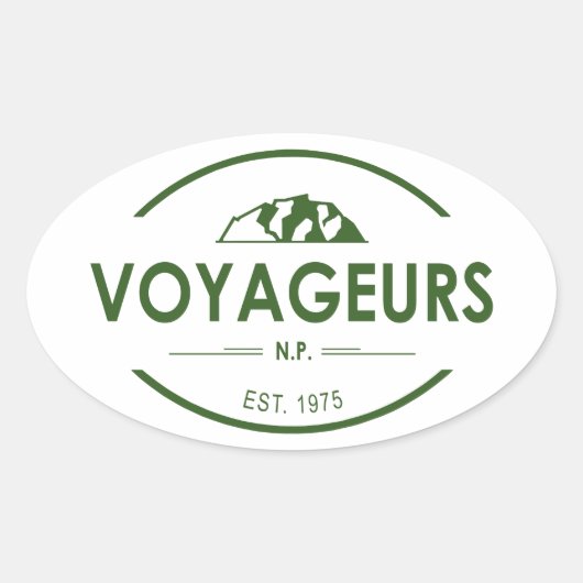 Voyageurs Nationalpark Ovaler Aufkleber (Vorderseite)