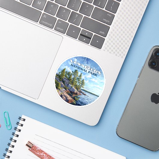 Voyageurs Nationalpark Rainy Lake Minnesota Aufkleber (Laptop mit iPhone)