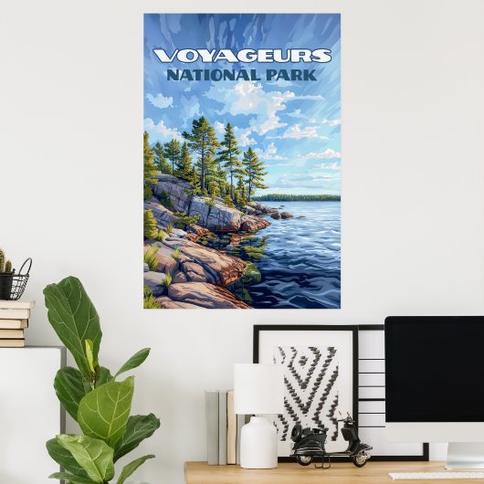 Voyageurs Nationalpark Rainy Lake Minnesota Poster (Heimbüro)