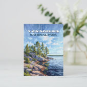 Voyageurs Nationalpark Rainy Lake Minnesota Postkarte (Stehend Vorderseite)