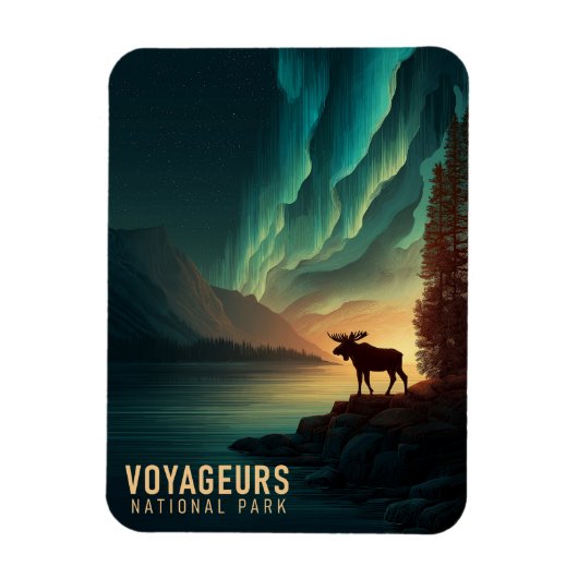Voyageurs Nationalpark Vintag Magnet (Vertikal)