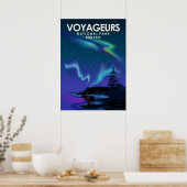 Voyageurs Nationalpark Vintag Minimaler Travel Poster (Küche)