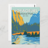 Voyageurs Nationalpark Vintag Postkarte (Vorne/Hinten)