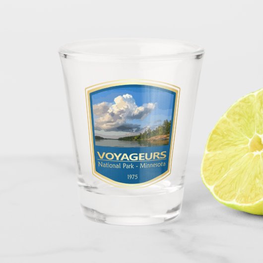 Voyageurs NP (PF1) Schnapsglas (Vorderseite)
