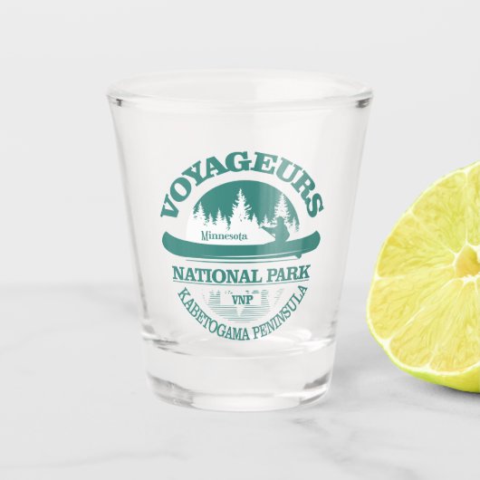 Voyageurs NP Schnapsglas (Vorderseite)