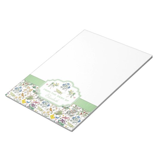 Voysey Apothekary's Garden Custom Notepad Notizblock (angewinkelt)