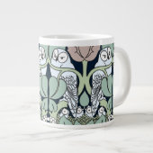 Voysey Art Nouveau Owl Nest Muster Jumbo Tasse (Vorderseite Rechts)