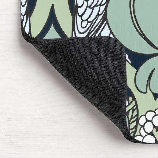 Voysey Art Nouveau Owl Nest Muster Mouse Pad Mousepad (Ecke)