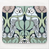 Voysey Art Nouveau Owl Nest Muster Mouse Pad Mousepad (Vorne)