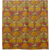 Voysey, Art Nouveau, viktorianisches Muster Duschvorhang (Vorderseite)