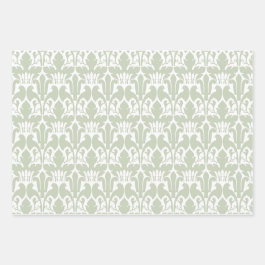Voysey in Green 19" x 29" Packpapier Sheets Geschenkpapier Set (Vorderseite 2)