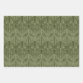 Voysey in Green 19" x 29" Packpapier Sheets Geschenkpapier Set (Vorderseite)