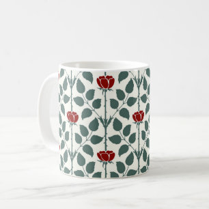 Voyseys Briar-Rose, Dunkelrot-Kaffee-Tasse Kaffeetasse