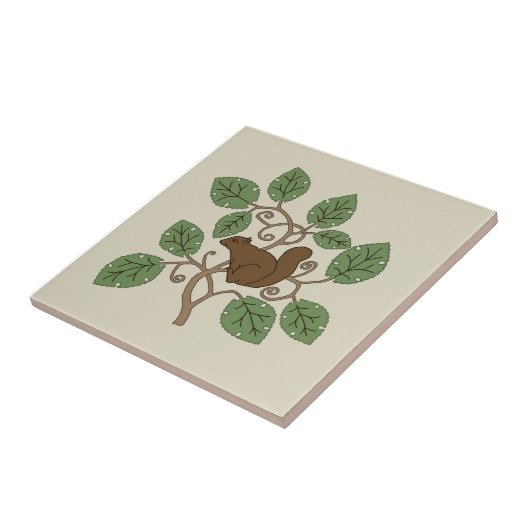 Voyseys Eichhörnchen-Keramik Fliese (Seite)