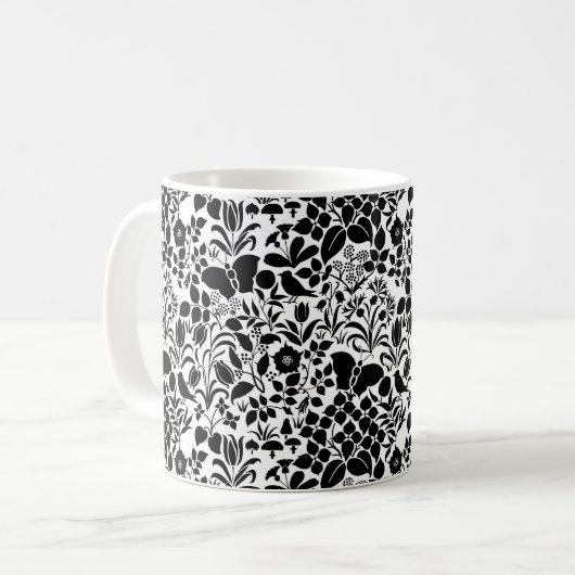 Voyseys Wildblumen Kaffee-Tasse Kaffeetasse (Vorderseite Links)
