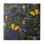 Voyseys Wildblumen Keramik Tile Fliese (Vorderseite)