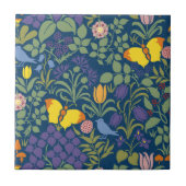 Voyseys Wildblumen Keramik Tile Fliese (Vorderseite)