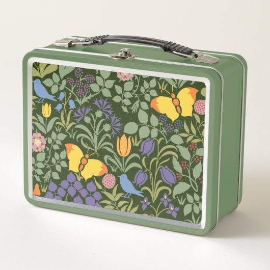 Voysey's Wildblumen Metall Brotdose (Vorderseite)