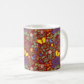 Voyseys Wildblumen, Red Coffee Tasse (VorderseiteRechts)
