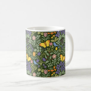 Voysey's Wildflowers, Grüner Kaffeebecher Kaffeetasse