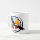 VP-1 u. IBNFE Logos auf schlichtem Weiß 15 Kaffeetasse (Vorderseite Links)