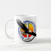 VP-1 u. IBNFE Logos auf schlichtem Weiß 15 Kaffeetasse (Links)