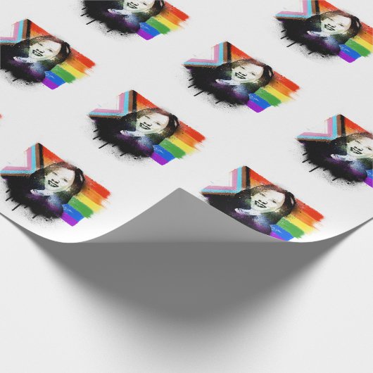 VP Kamala Harris LGBTQ Progress Prix Graffiti Geschenkpapier (Ecke)